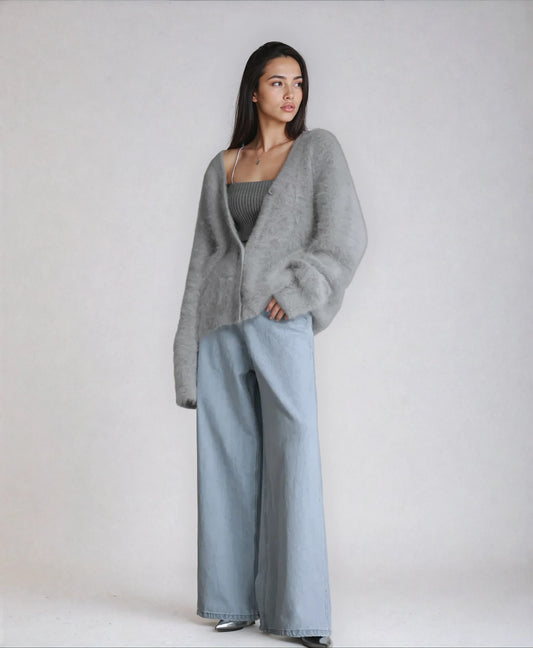Hania Fluffy Oversized Knit Cardigan_1