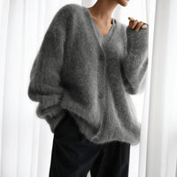 Hania Fluffy Oversized Knit Cardigan