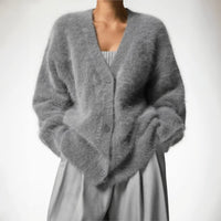 Hania Fluffy Oversized Knit Cardigan