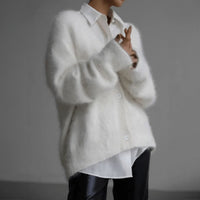 Hania Fluffy Oversized Knit Cardigan