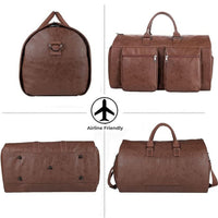 Elise Foldable Faux Leather Weekender Bag