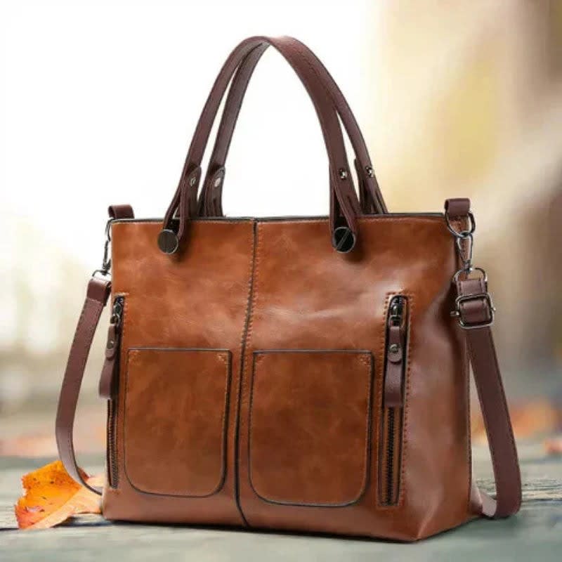 Ellen Water Resistant Faux Leather Tote Bag_1
