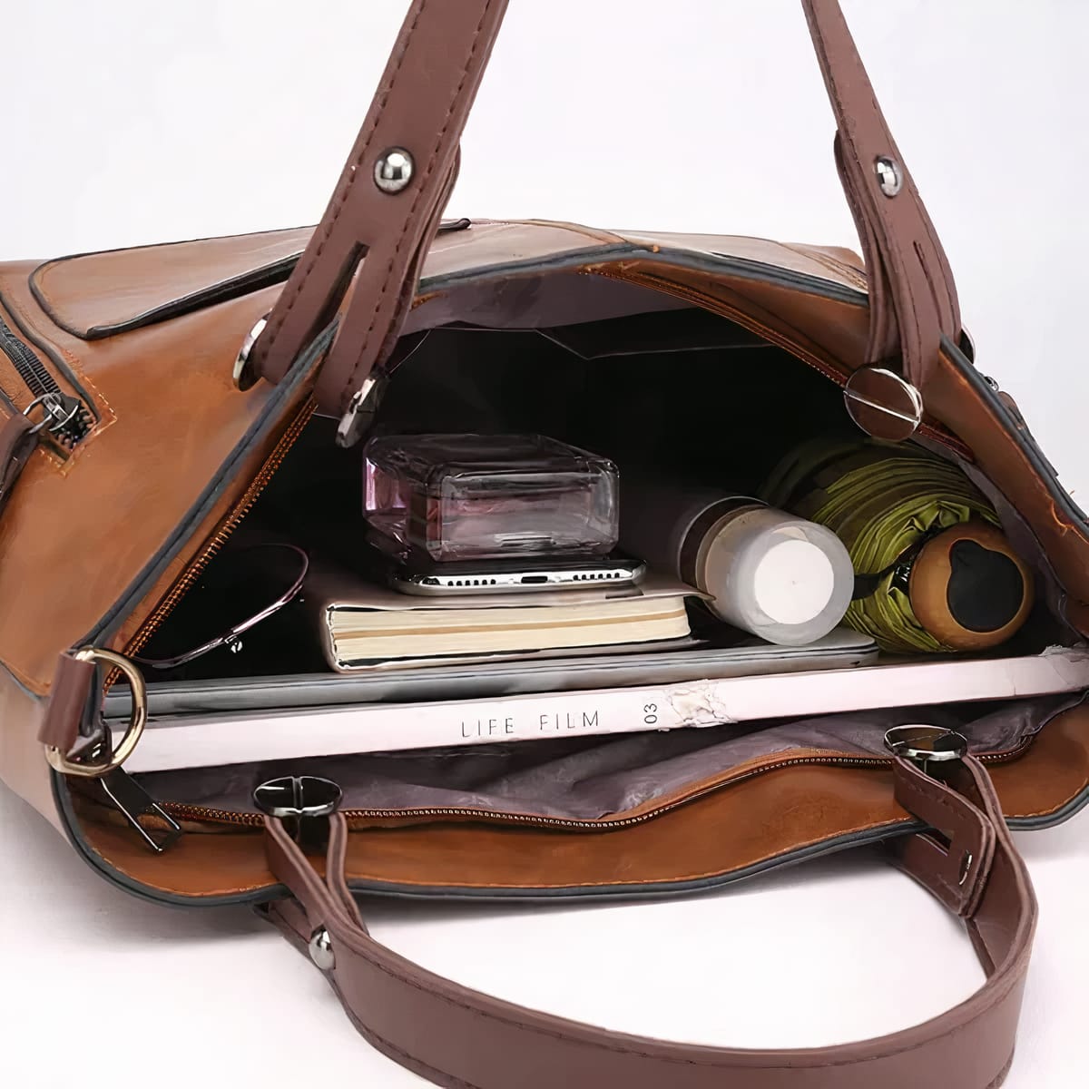 Ellen Water Resistant Faux Leather Tote Bag_5