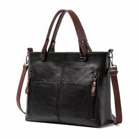 Ellen Water Resistant Faux Leather Tote Bag