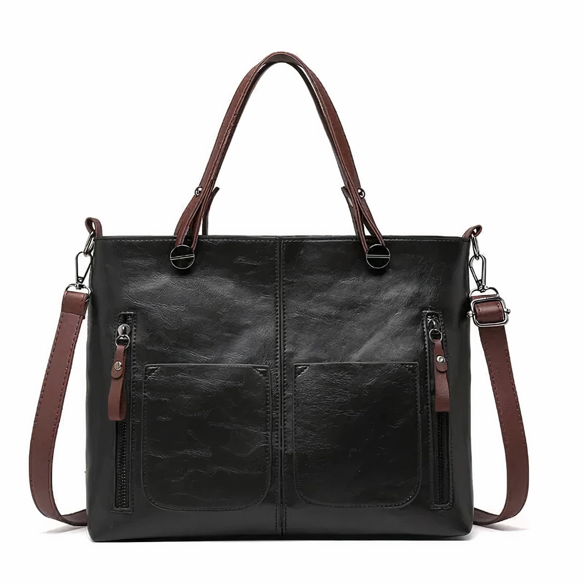 Ellen Water Resistant Faux Leather Tote Bag