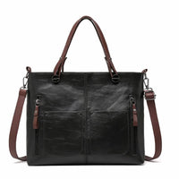 Ellen Water Resistant Faux Leather Tote Bag