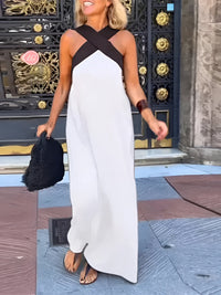 Natalie V-Neck Maxi Dress Crossover Flowy Summer
