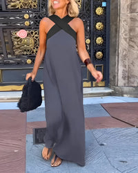 Natalie V-Neck Maxi Dress Crossover Flowy Summer