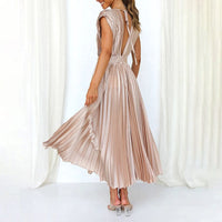 Piper Wedding Guest Pleated V-Neck Midi Dress