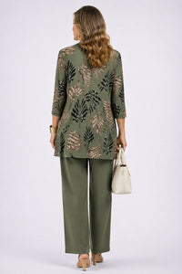 Ariella Printed Three Piece Trouser Set