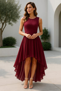 Vivien Lace High Low Wedding Guest Dress
