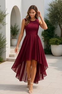 Vivien Lace High Low Wedding Guest Dress
