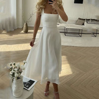 Norah Square Neck Midi Wedding Guest Dress