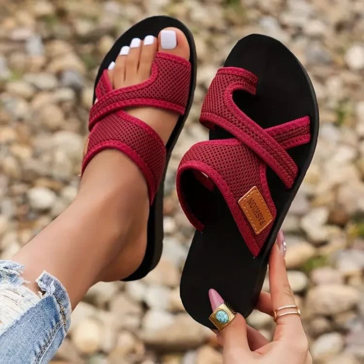 Delphine Crossover Toe Loop Orthopedic Sandals