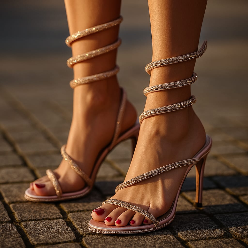 Lorelei Pemberton Crystal Coil Stiletto Heels