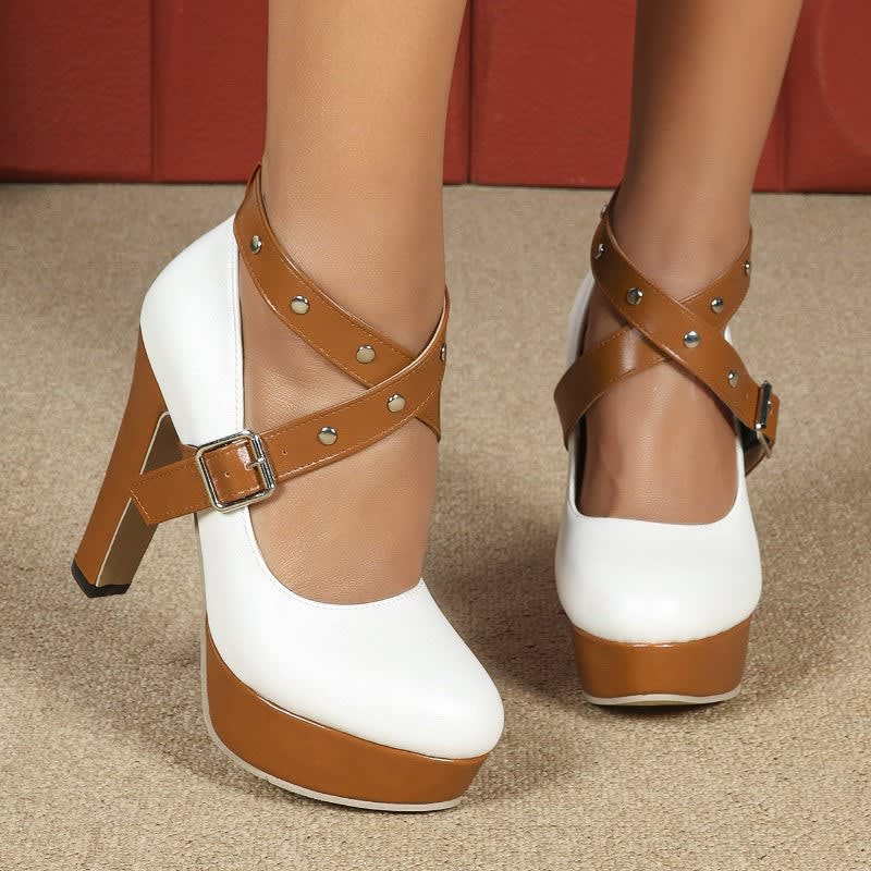 Bailey Contrast Strap Platform Heels_6
