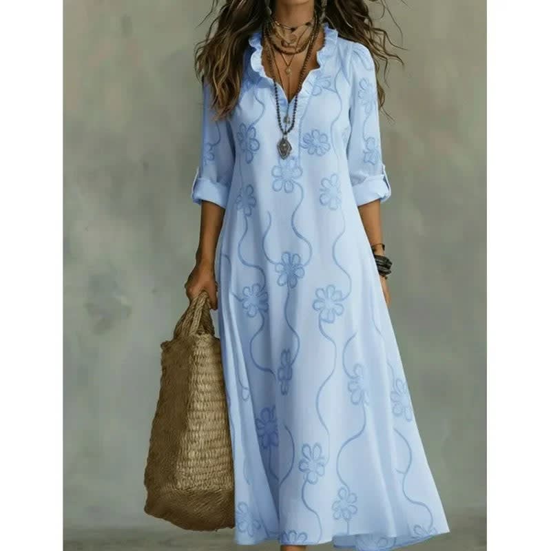 Dilys Floral Long Sleeve Maxi Dress