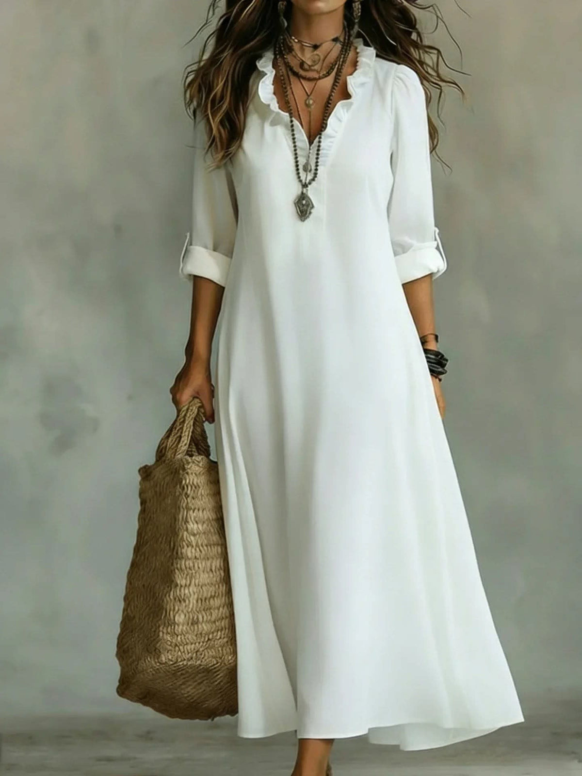 Dilys Floral Long Sleeve Maxi Dress