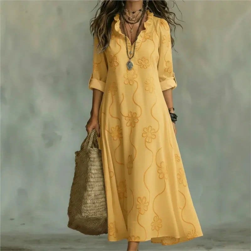 Dilys Floral Long Sleeve Maxi Dress_5