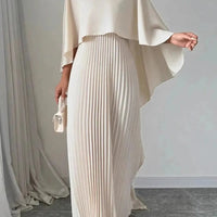 Maeve A-Line Cape Wedding Guest Maxi Dress