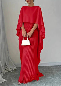 Maeve A-Line Cape Wedding Guest Maxi Dress