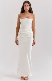 Briony Satin Corset Maxi Dress