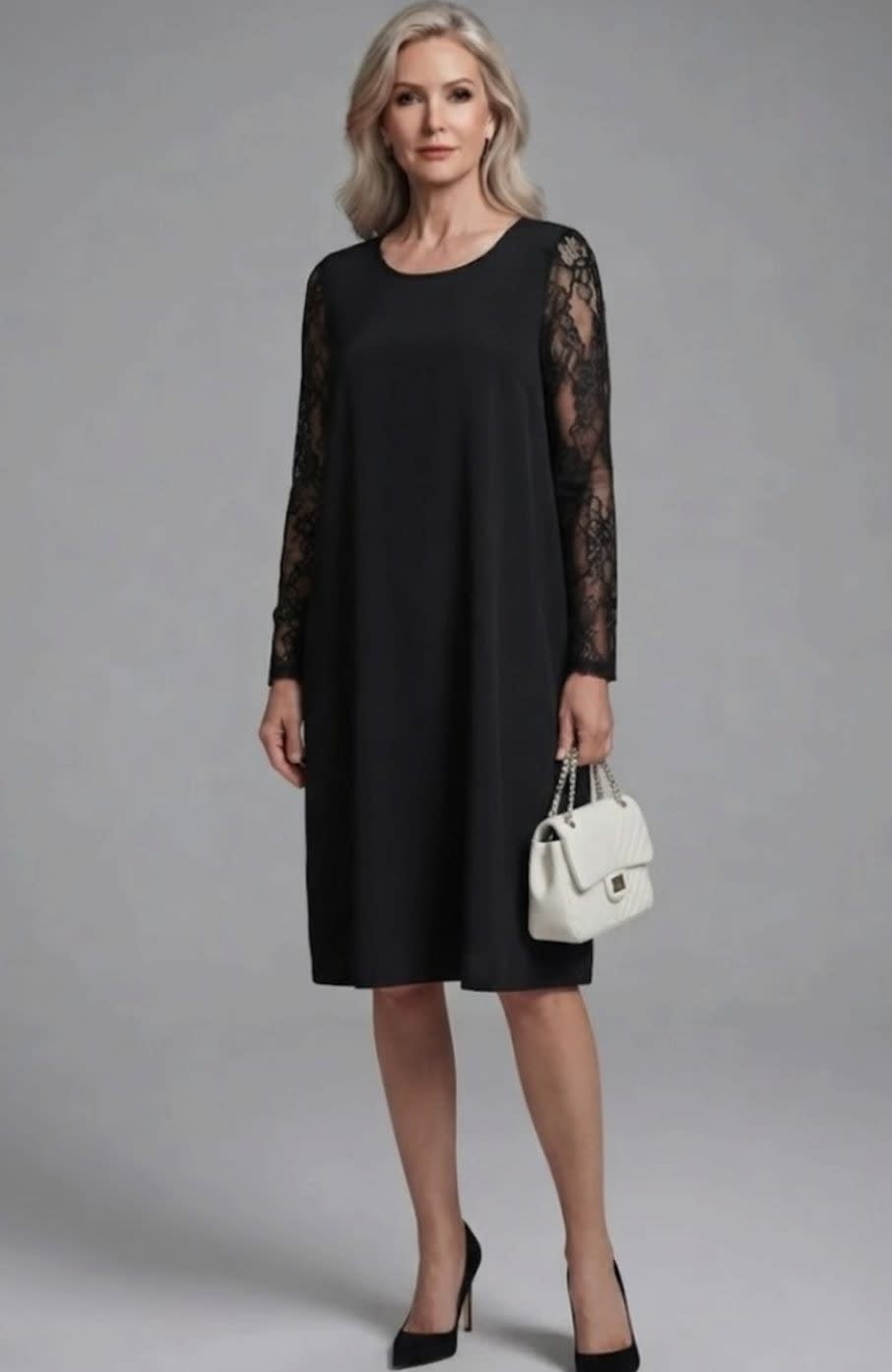 Sally Lace Sleeve Peplum Midi Cocktail Dress_1