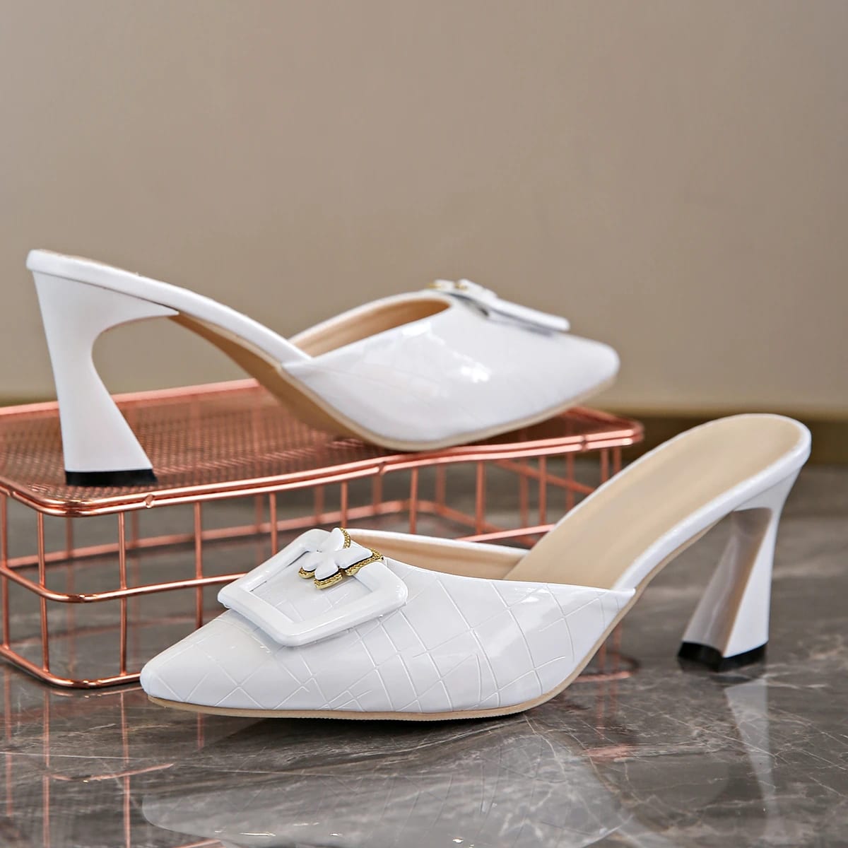 Isolde Yarborough Buckle Block Heel Mules_5