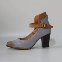 Ingrid Pemberton Two Tone Block Heel Pumps