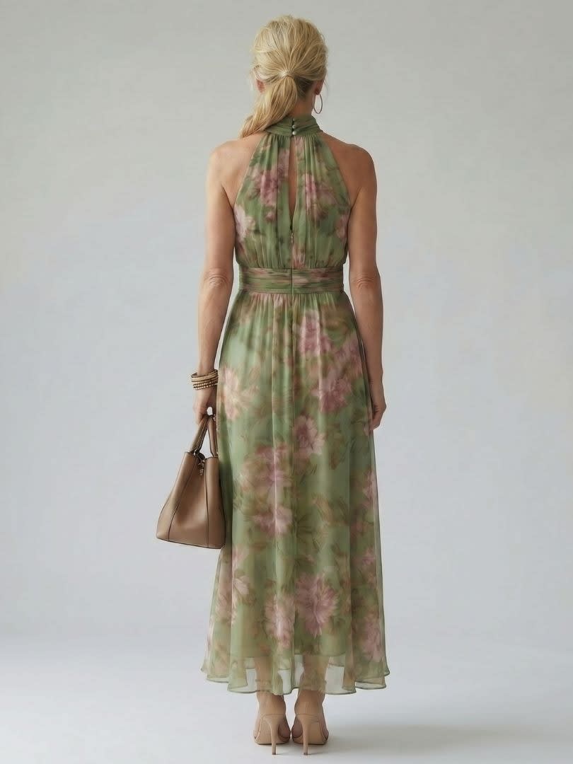 Thea Floral Halter Maxi Dress
