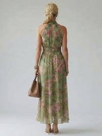 Thea Floral Halter Maxi Dress