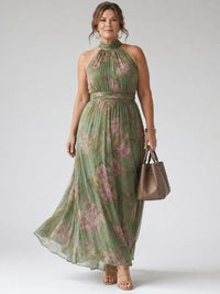 Thea Floral Halter Maxi Dress