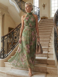 Thea Floral Halter Maxi Dress