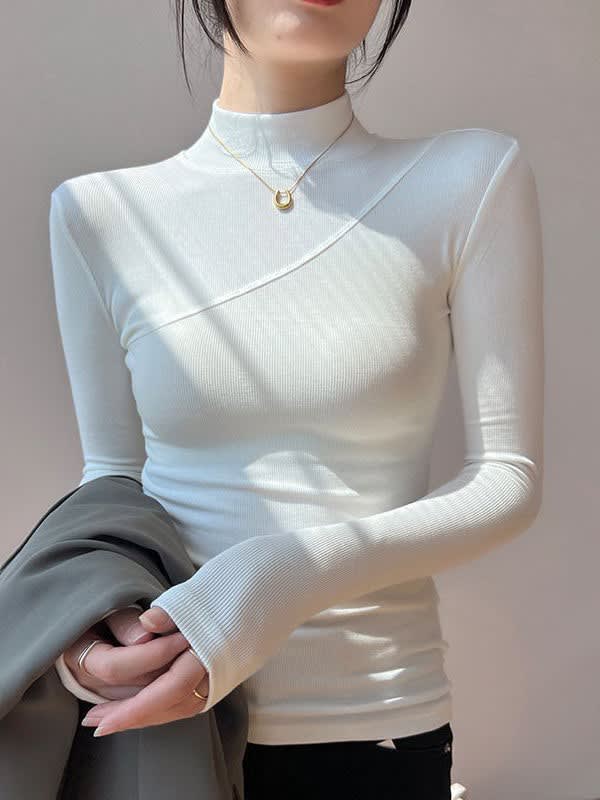 Vilde Slim Fit Mock Neck Top