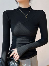 Vilde Slim Fit Mock Neck Top