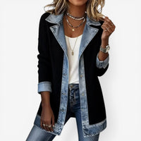 Ursa Ribbed Knit Denim Jacket