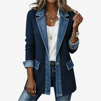 Ursa Ribbed Knit Denim Jacket