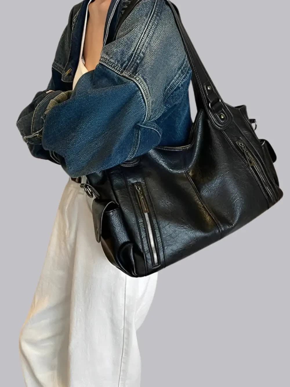 Shae Multi Pocket Leather Shoulder Bag_3