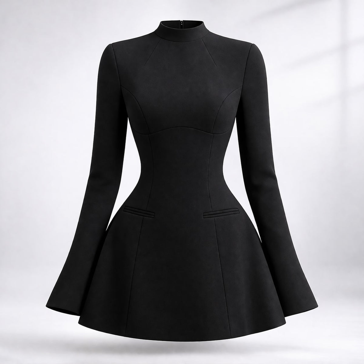 Hilary Long Sleeve Cocktail Mini Dress