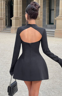 Hilary Long Sleeve Cocktail Mini Dress