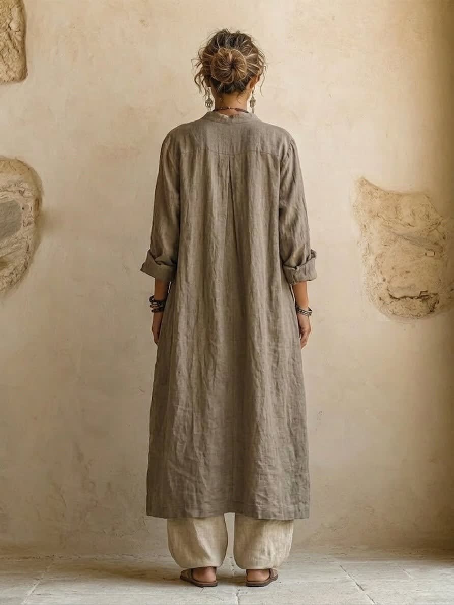 Elyse Linen Blend Wide Leg Three Piece Set