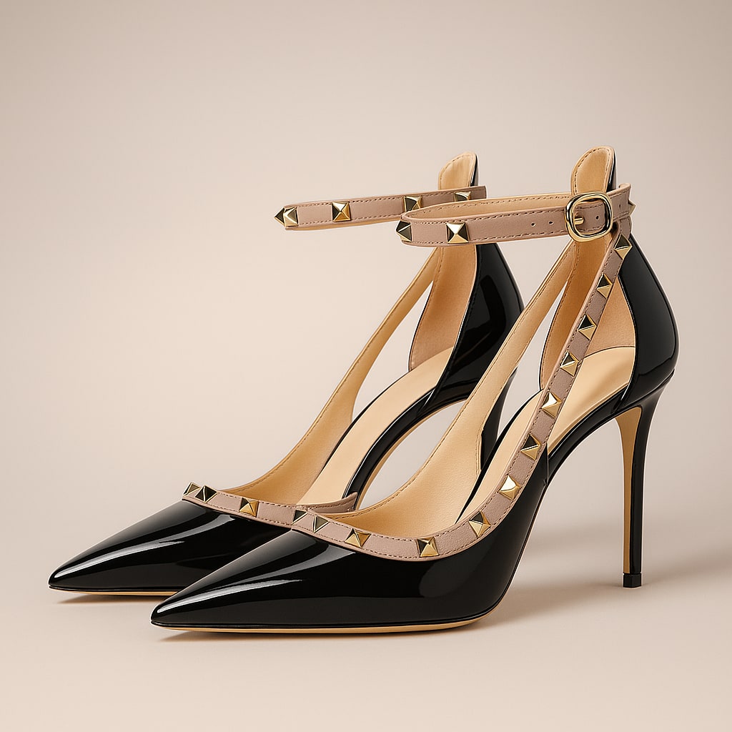 Wynona Studded Pointed Toe Pumps