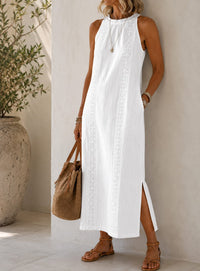Lilian Lace Panel Sleeveless Maxi Dress