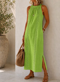 Lilian Lace Panel Sleeveless Maxi Dress