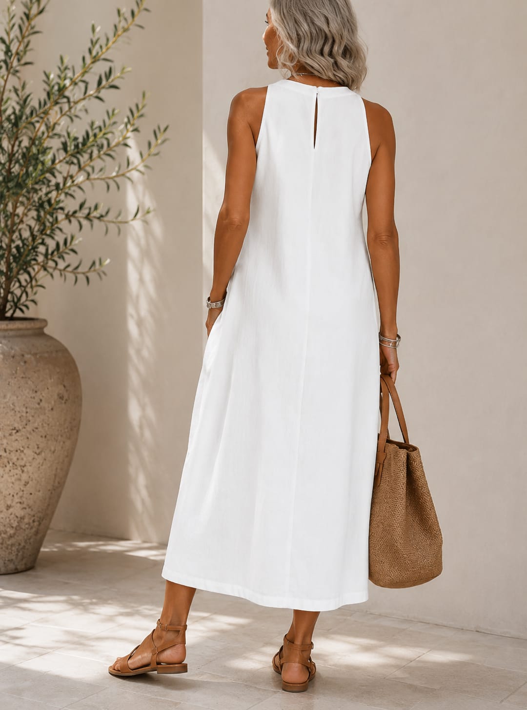 Lilian Lace Panel Sleeveless Maxi Dress_7