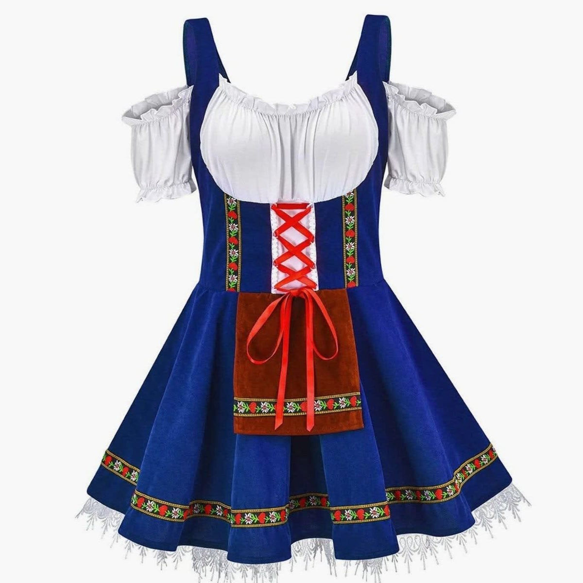 Winnie Oktoberfest Off-Shoulder A-Line Dirndl Dress