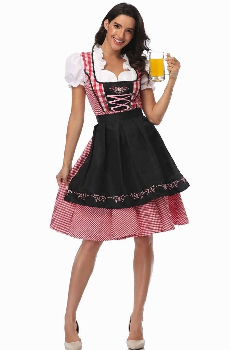 Winnie Oktoberfest Off-Shoulder A-Line Dirndl Dress