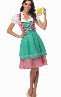 Winnie Oktoberfest Off-Shoulder A-Line Dirndl Dress