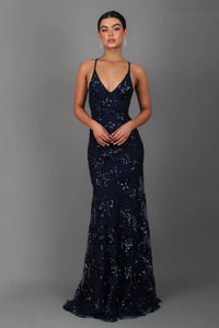 Annabella Sequin Evening Maxi Dress