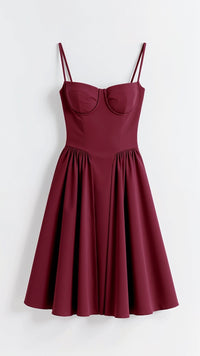 Posy Corset Cocktail Midi Dress